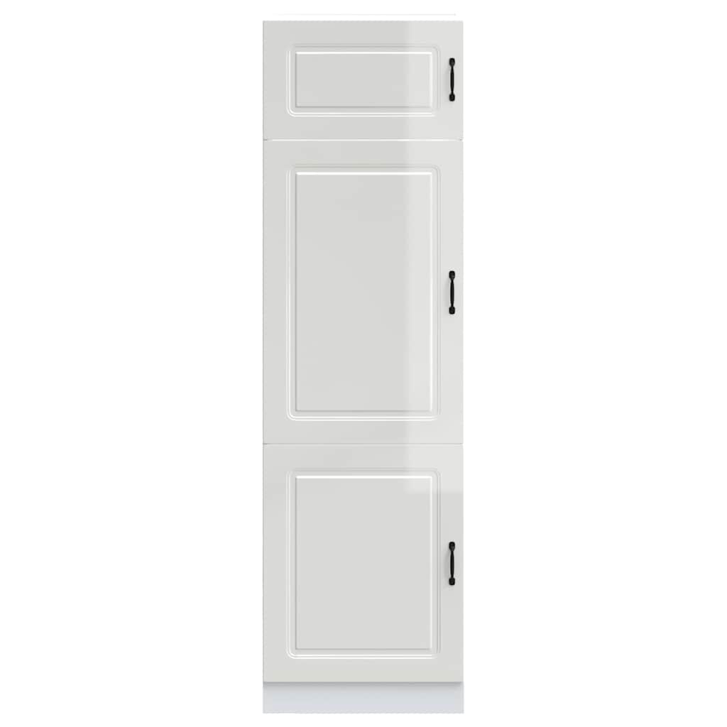 Kitchen Cupboard "Kalmar" High Gloss White Engineered Wood