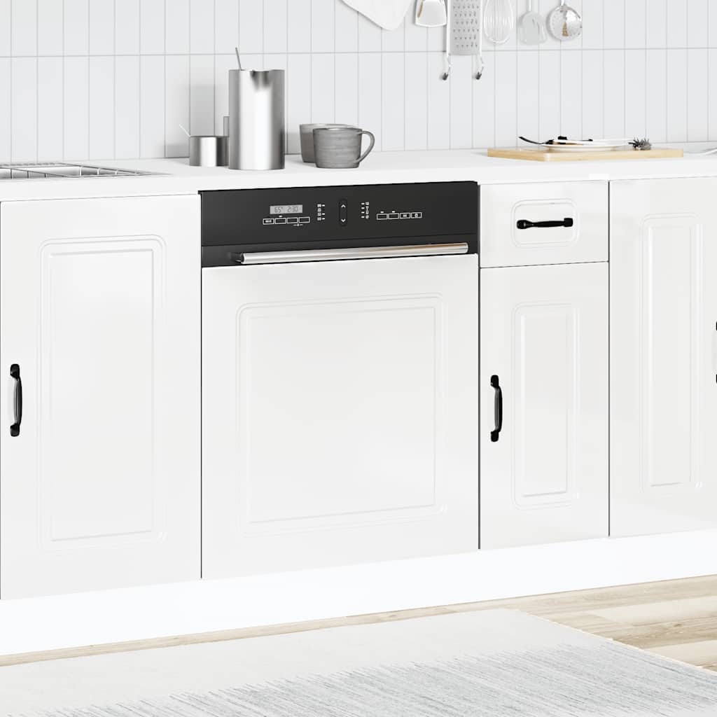 Dishwasher Panel "Kalmar" High Gloss White 60x1,5x67 cm Engineered Wood