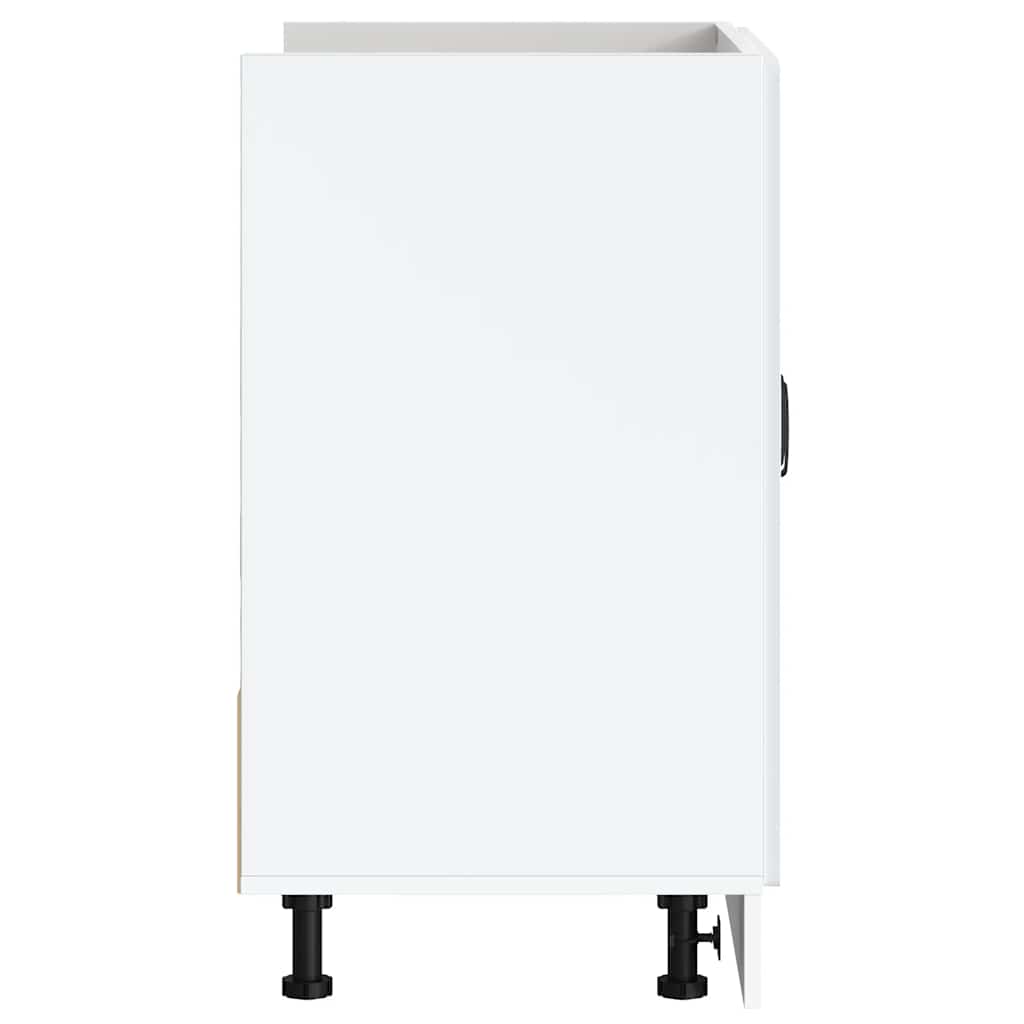 Sink Base Cabinet "Lucca" High Gloss White Engineered Wood