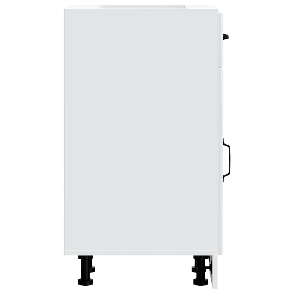 Kitchen Base Cabinet "Lucca" High Gloss White Engineered Wood