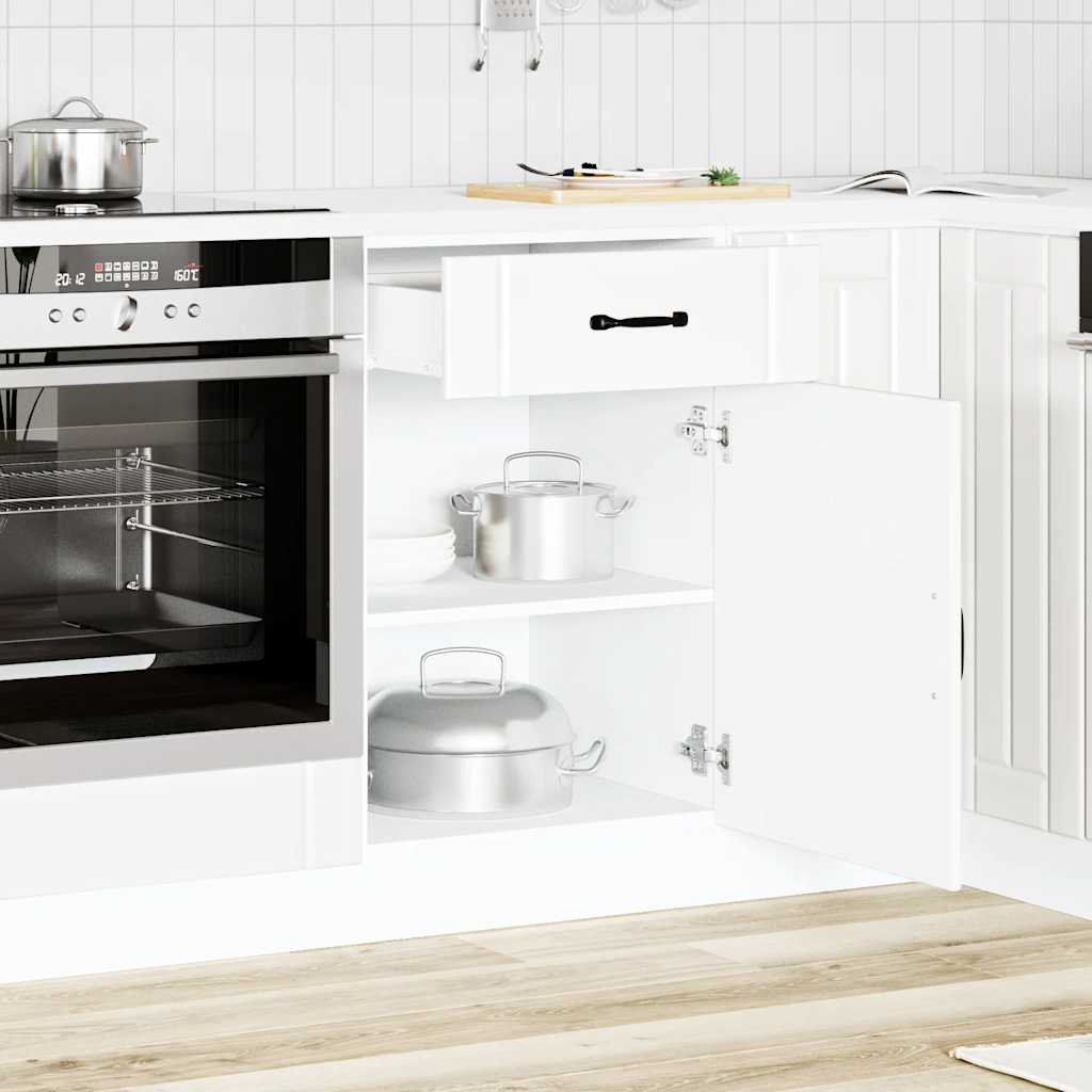 Kitchen Base Cabinet Lucca White Engineered Wood