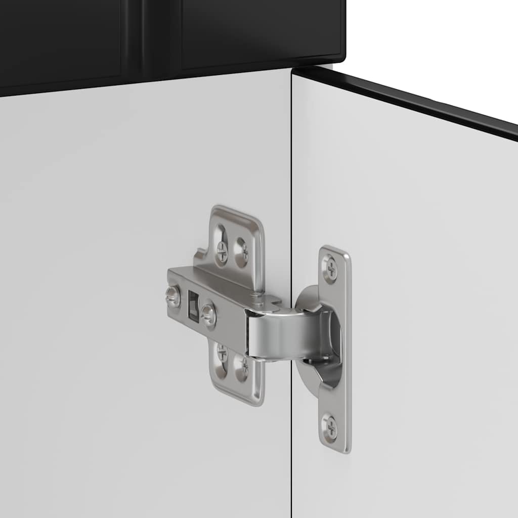 Kitchen Base Cabinet "Lucca" Black Engineered Wood