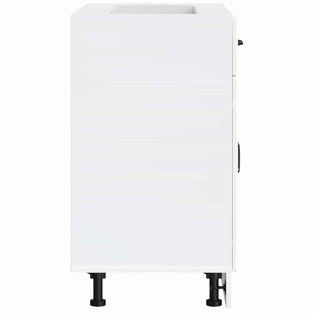 Kitchen Base Cabinet "Lucca" High Gloss White Engineered Wood