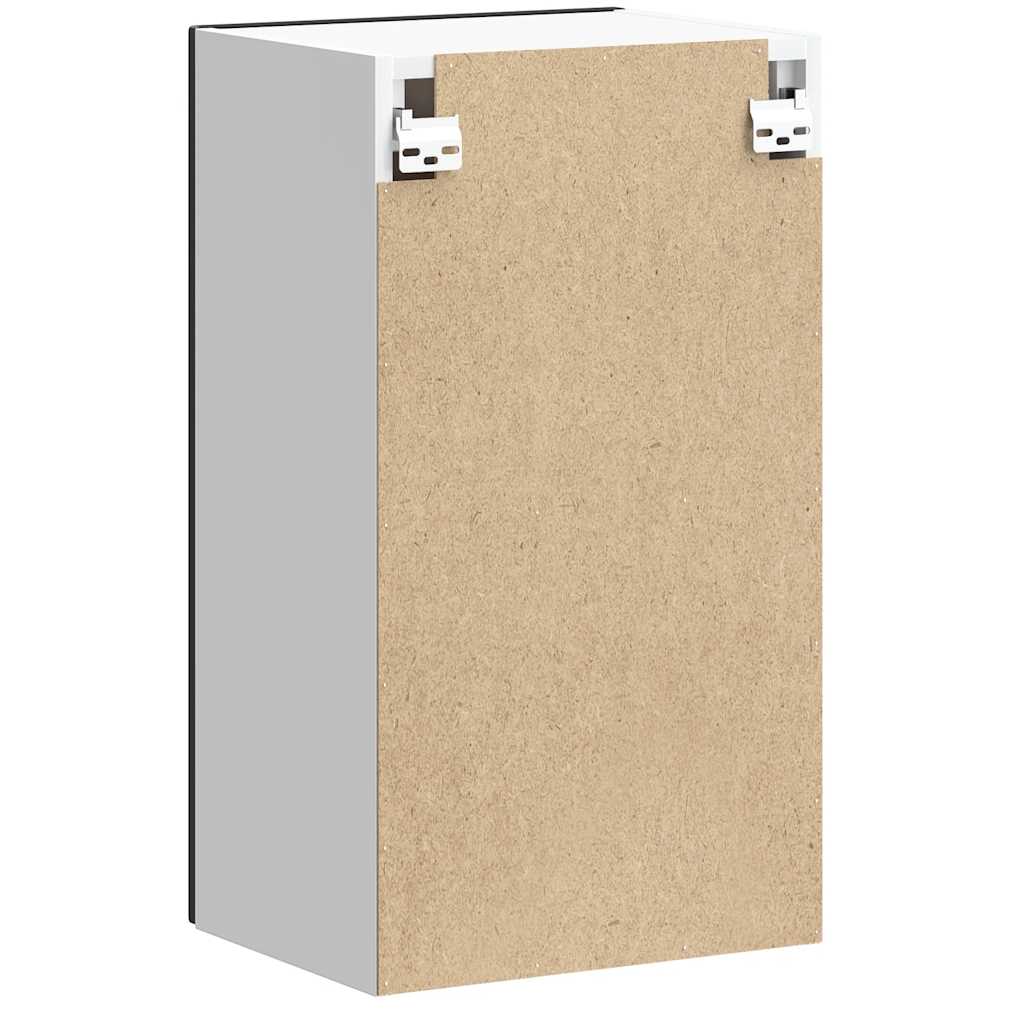 Kitchen Wall Cabinet "Lucca" Black Engineered Wood