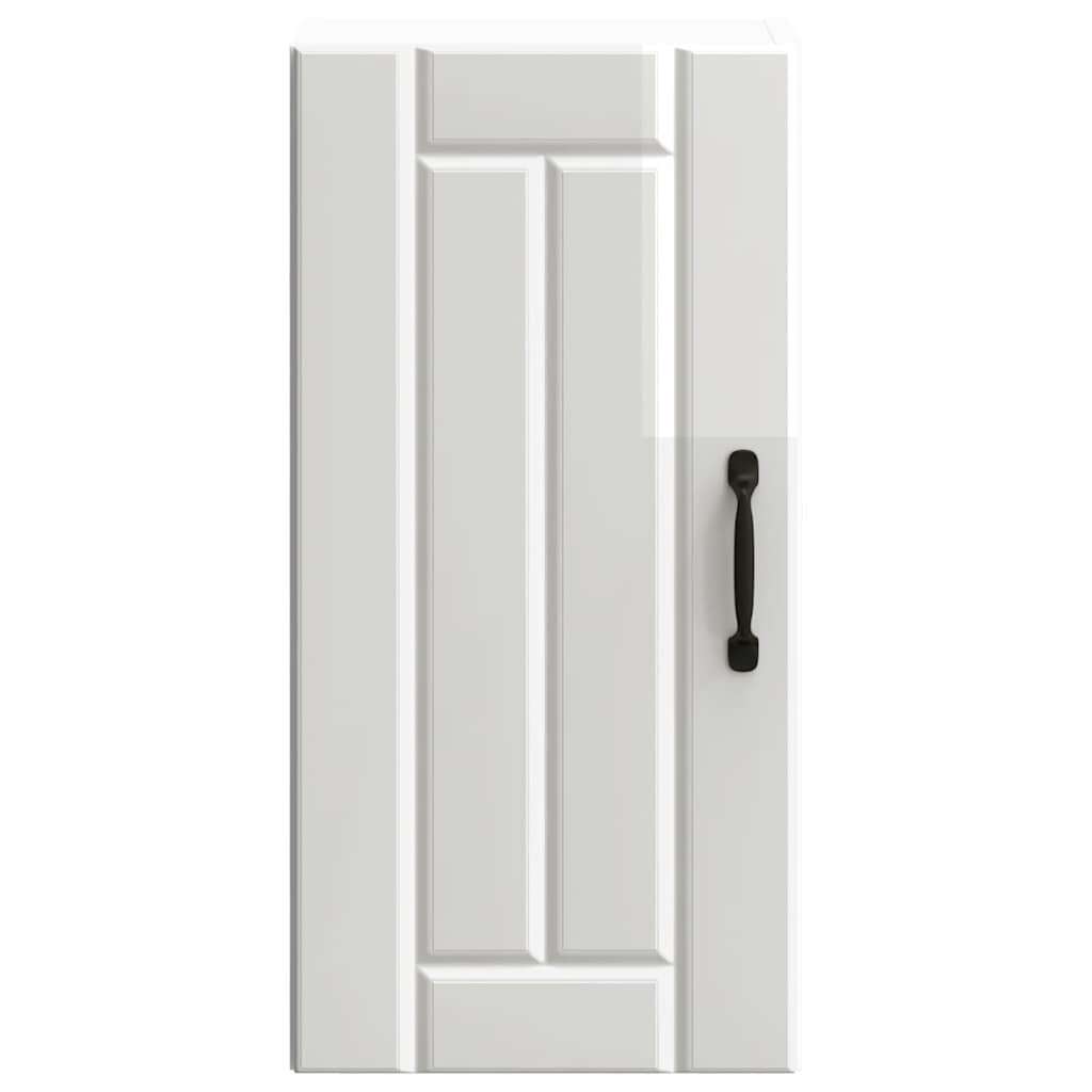 Kitchen Wall Cabinet "Lucca" High Gloss White Engineered Wood