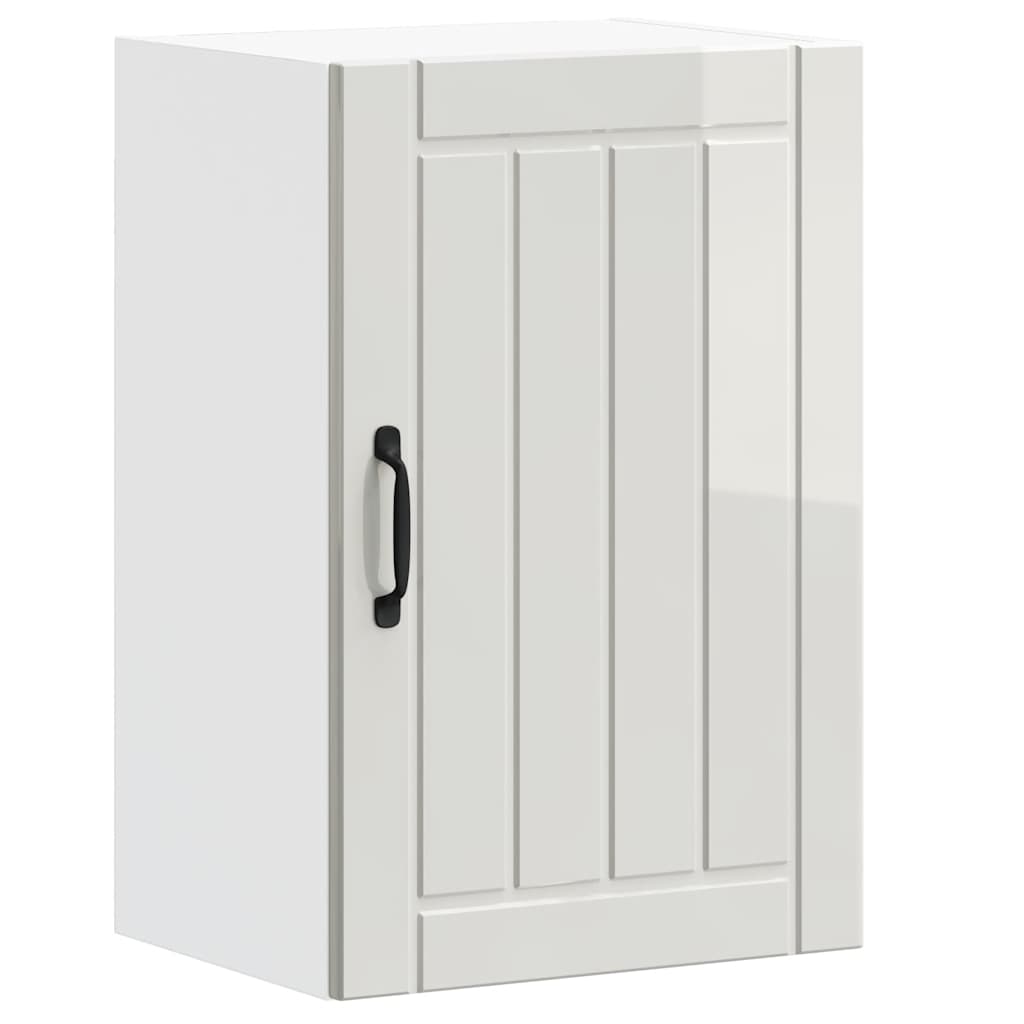 Kitchen Wall Cabinet "Lucca" High Gloss White Engineered Wood