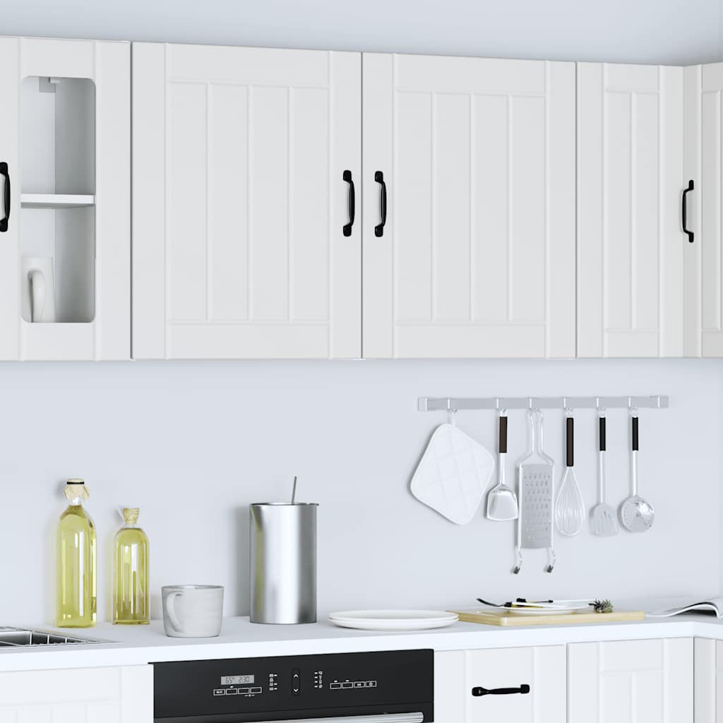 Kitchen Wall Cabinets 2 pcs "Lucca" White Engineered Wood