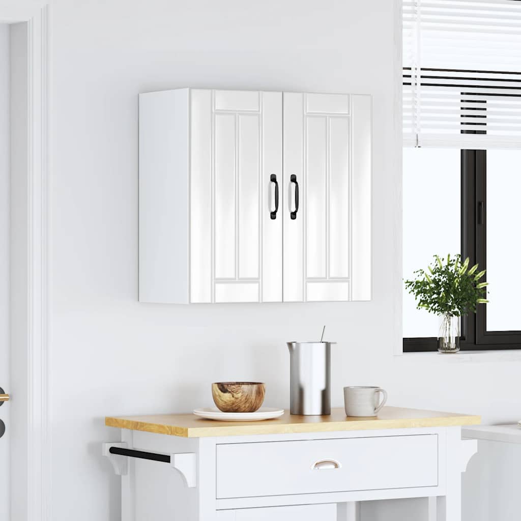 Kitchen Wall Cabinet "Lucca" High Gloss White Engineered Wood