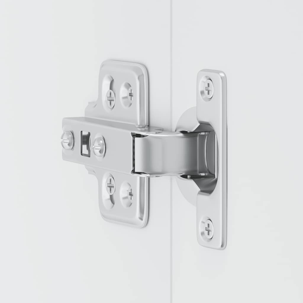 Kitchen Wall Cabinet "Lucca" High Gloss White Engineered Wood