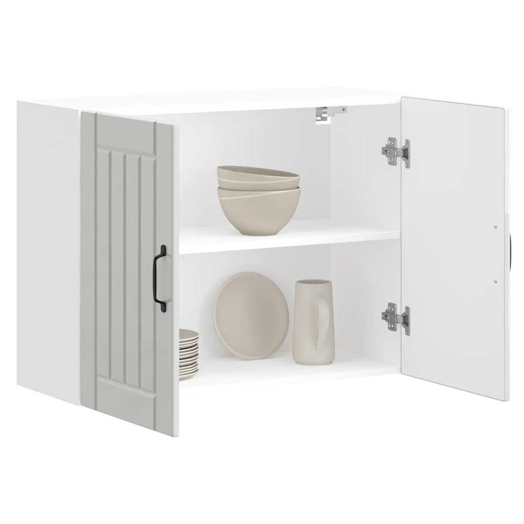 Kitchen Wall Cabinet "Lucca" High Gloss White Engineered Wood