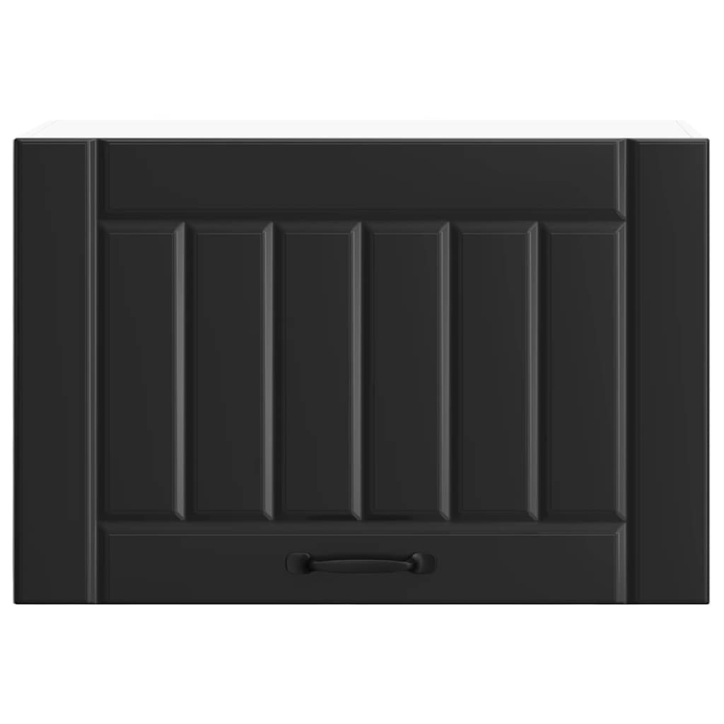 Kitchen Wall Cabinet "Lucca" Black Engineered Wood