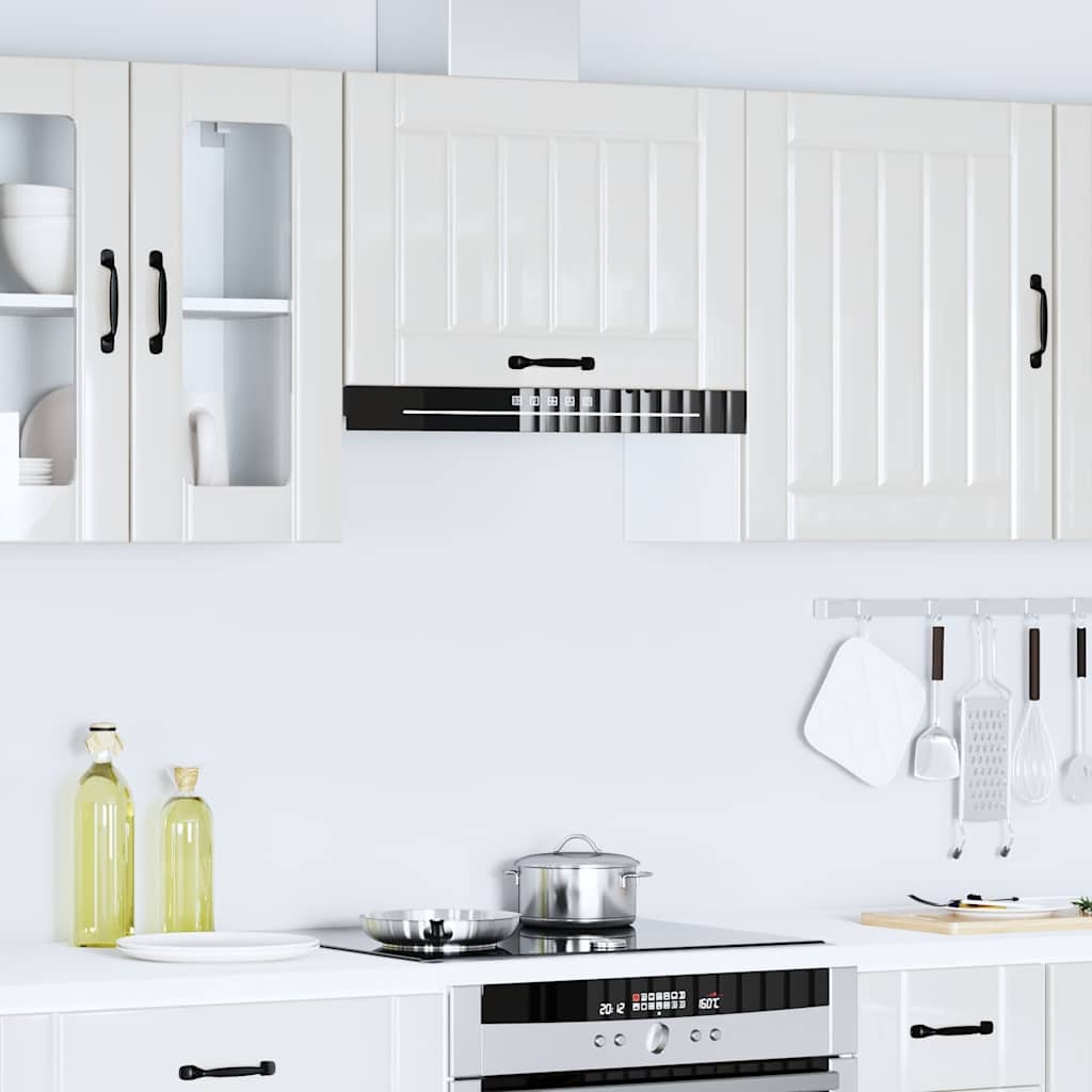 Kitchen Wall Cabinet "Lucca" High Gloss White Engineered Wood