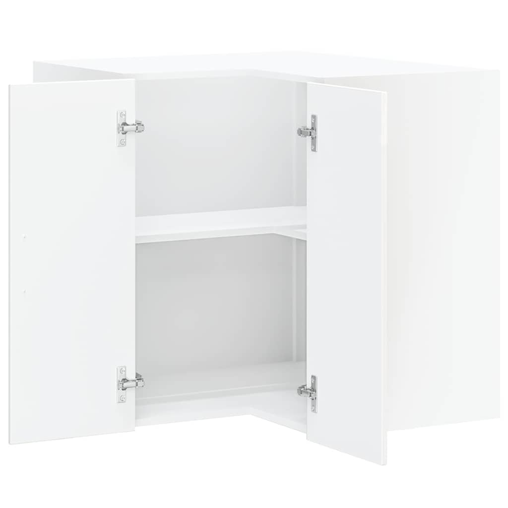 Kitchen Wall Corner Cabinet "Lucca" High Gloss White Engineered Wood