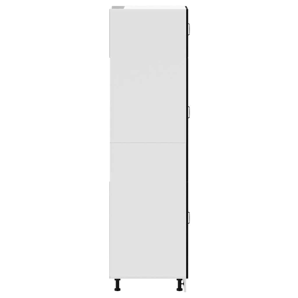 Kitchen Cupboard "Lucca" Black Engineered Wood