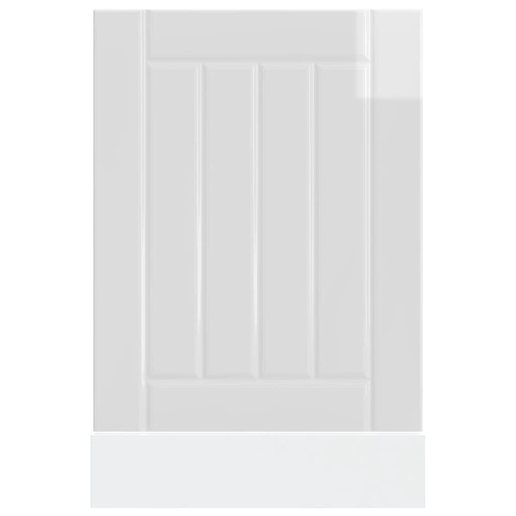 Dishwasher Panel "Lucca" High Gloss White Engineered Wood