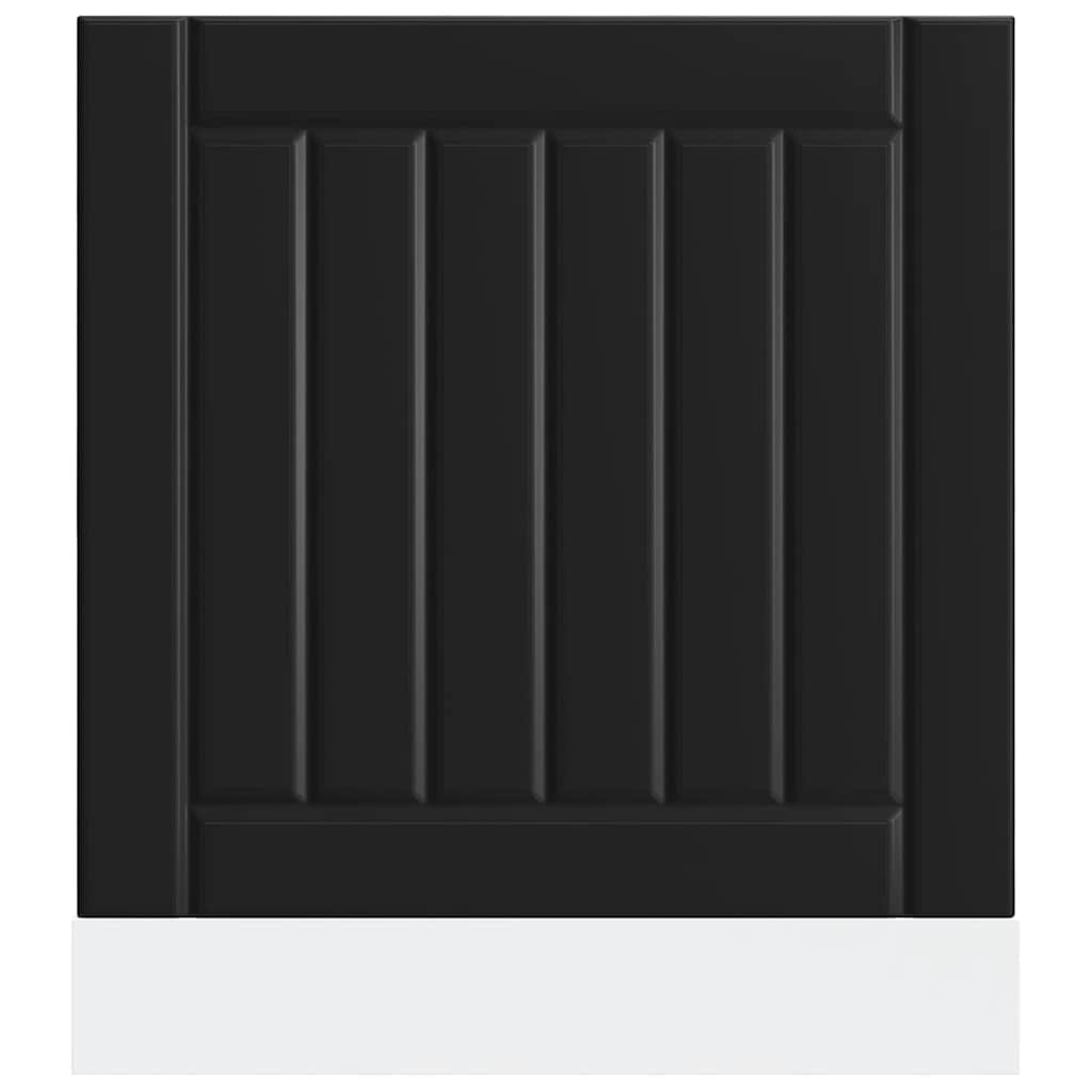 Dishwasher Panel "Lucca" Black Engineered Wood