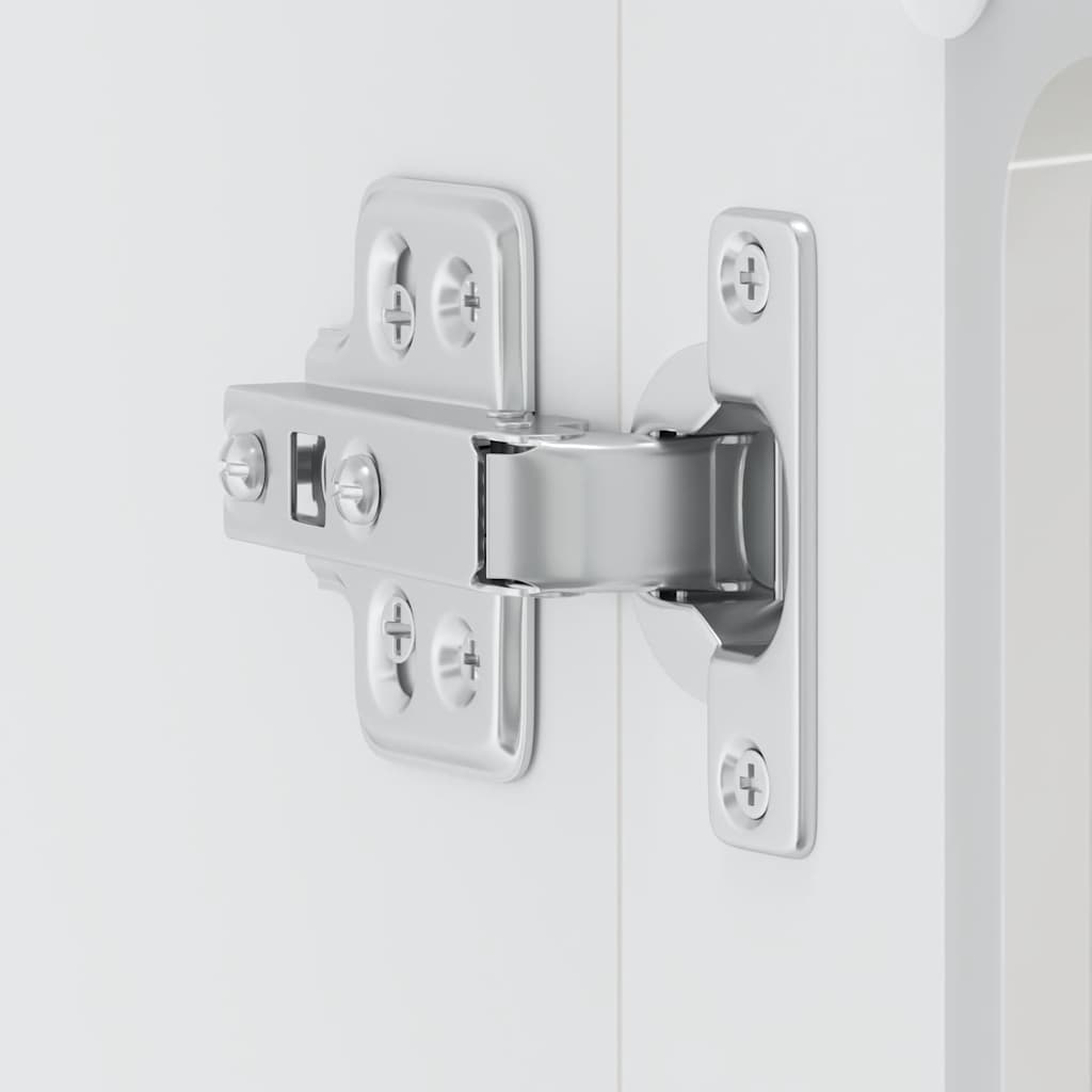 Kitchen Wall Cabinet with Glass Door "Lucca" High Gloss White Engineered Wood