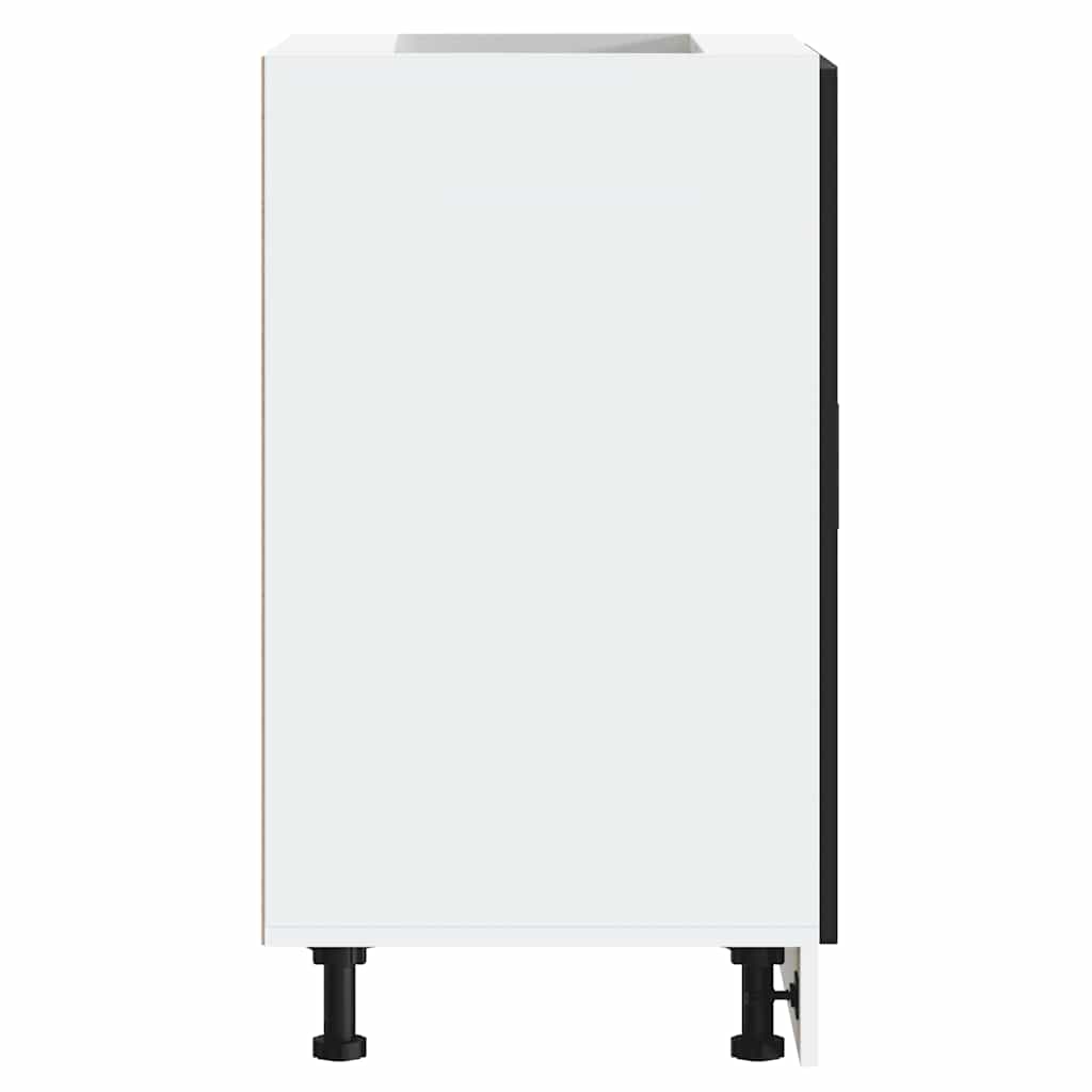 Kitchen Base Cabinet "Porto" Black Engineered Wood