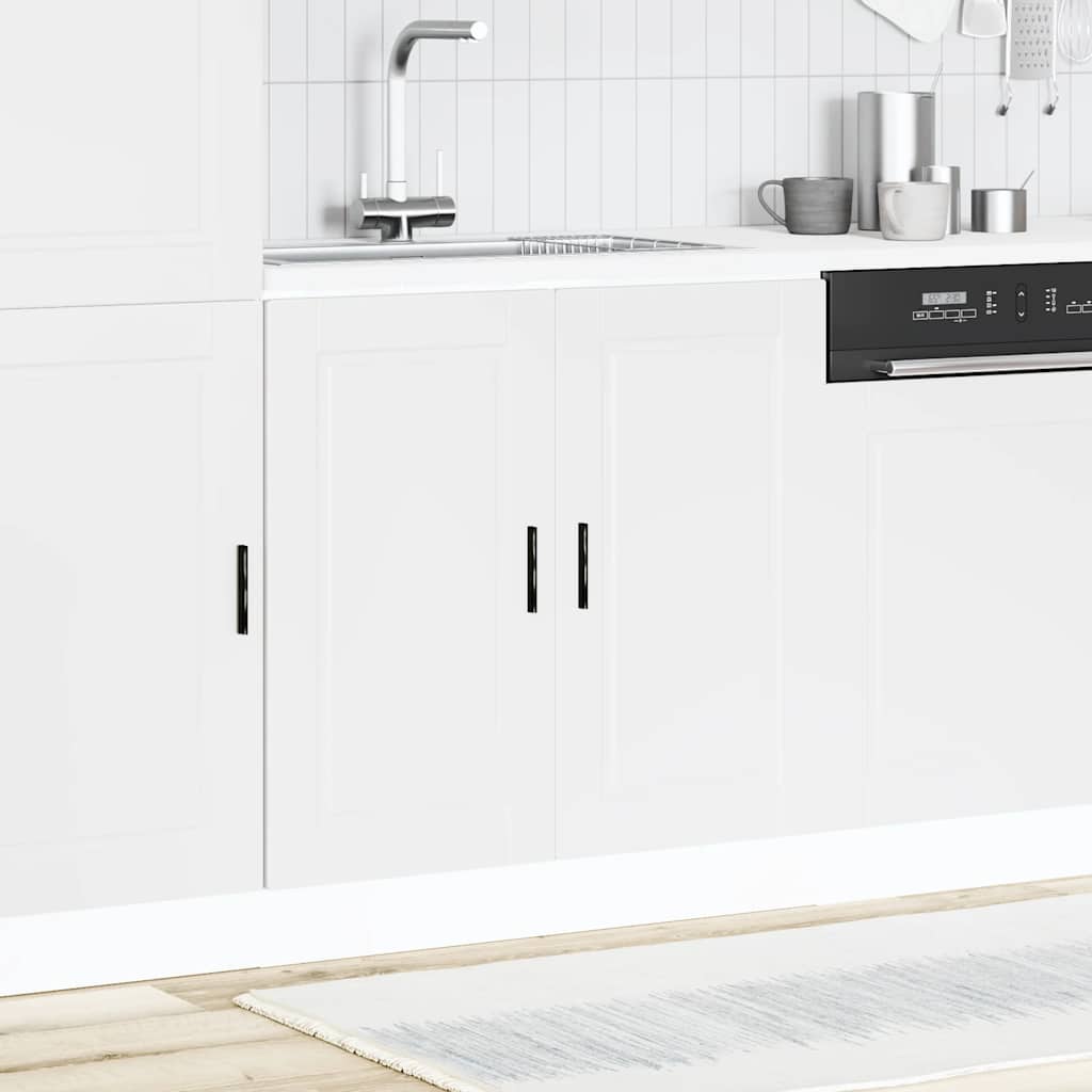 Sink Base Cabinet Porto White 80x46x81.5 cm Engineered Wood