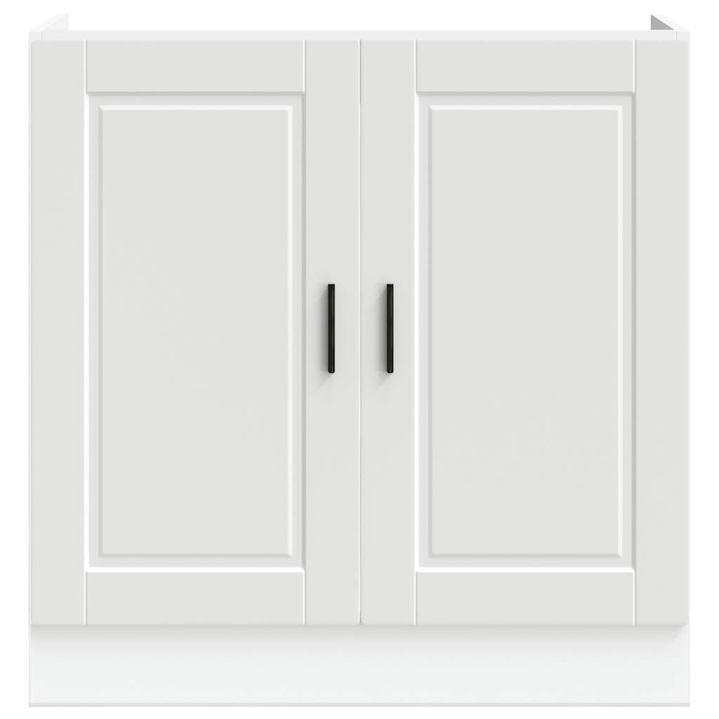 Sink Base Cabinet? Porto White 80x46x81.5 cm?Engineered Wood
