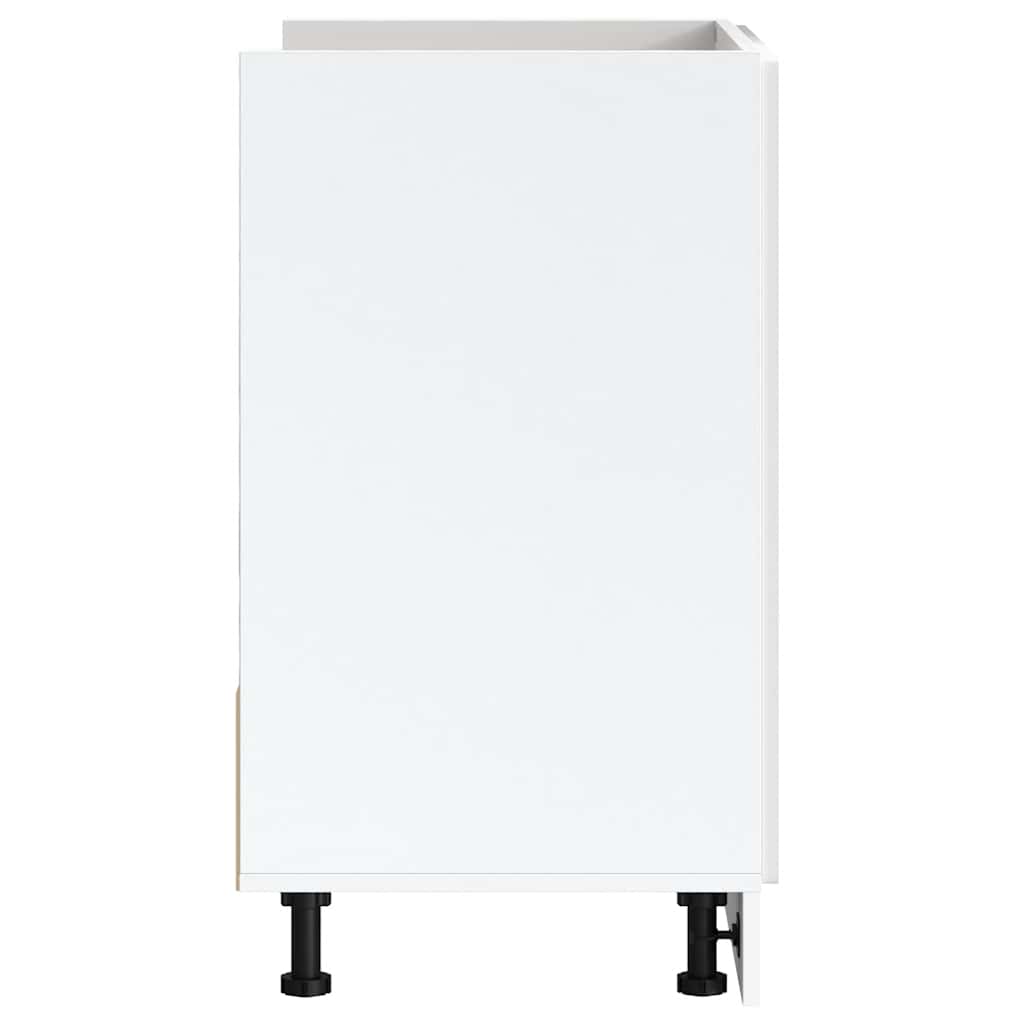 Sink Base Cabinet "Porto" High Gloss White 80x46x81,5 cm Engineered Wood