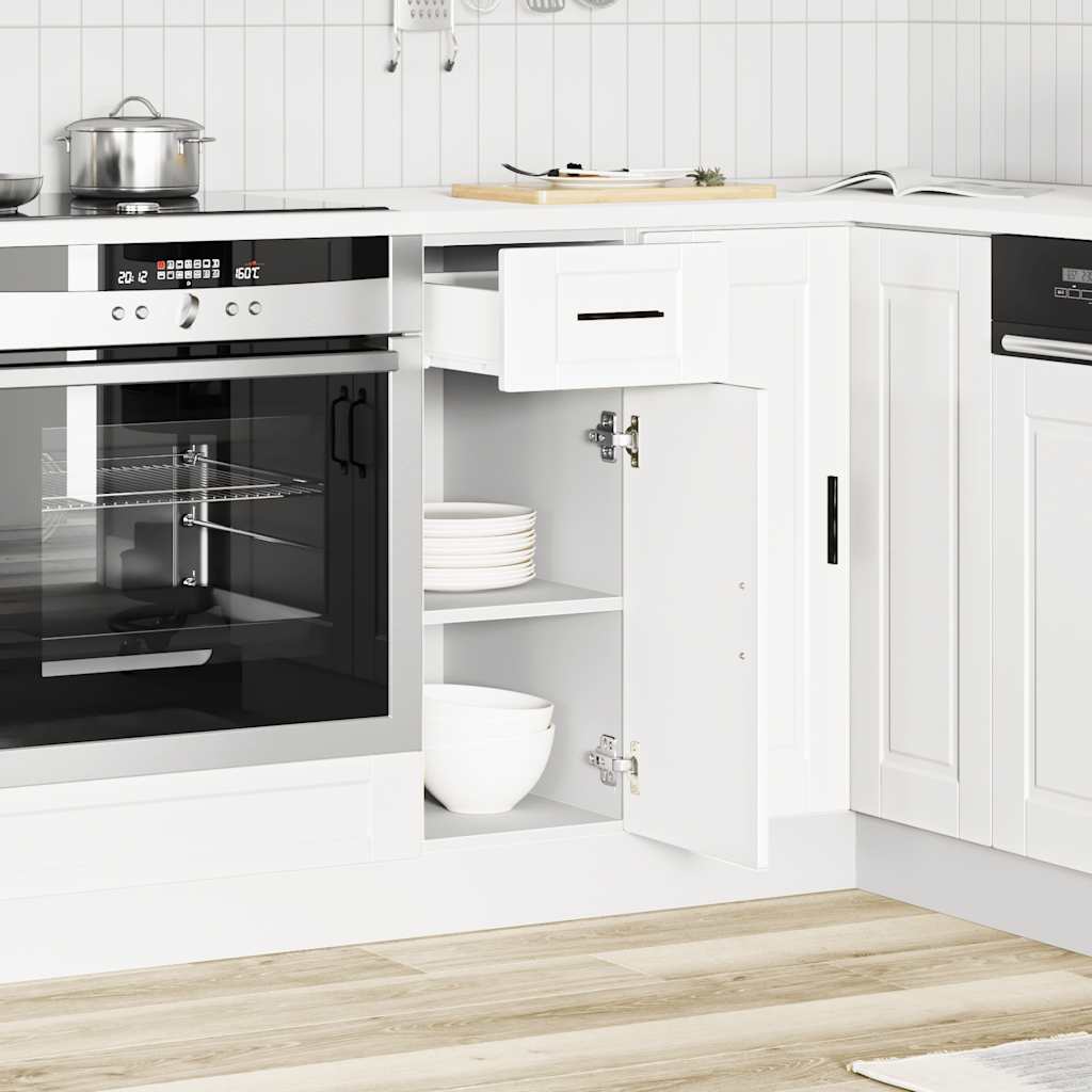 Kitchen Base Cabinet?Porto White Engineered Wood
