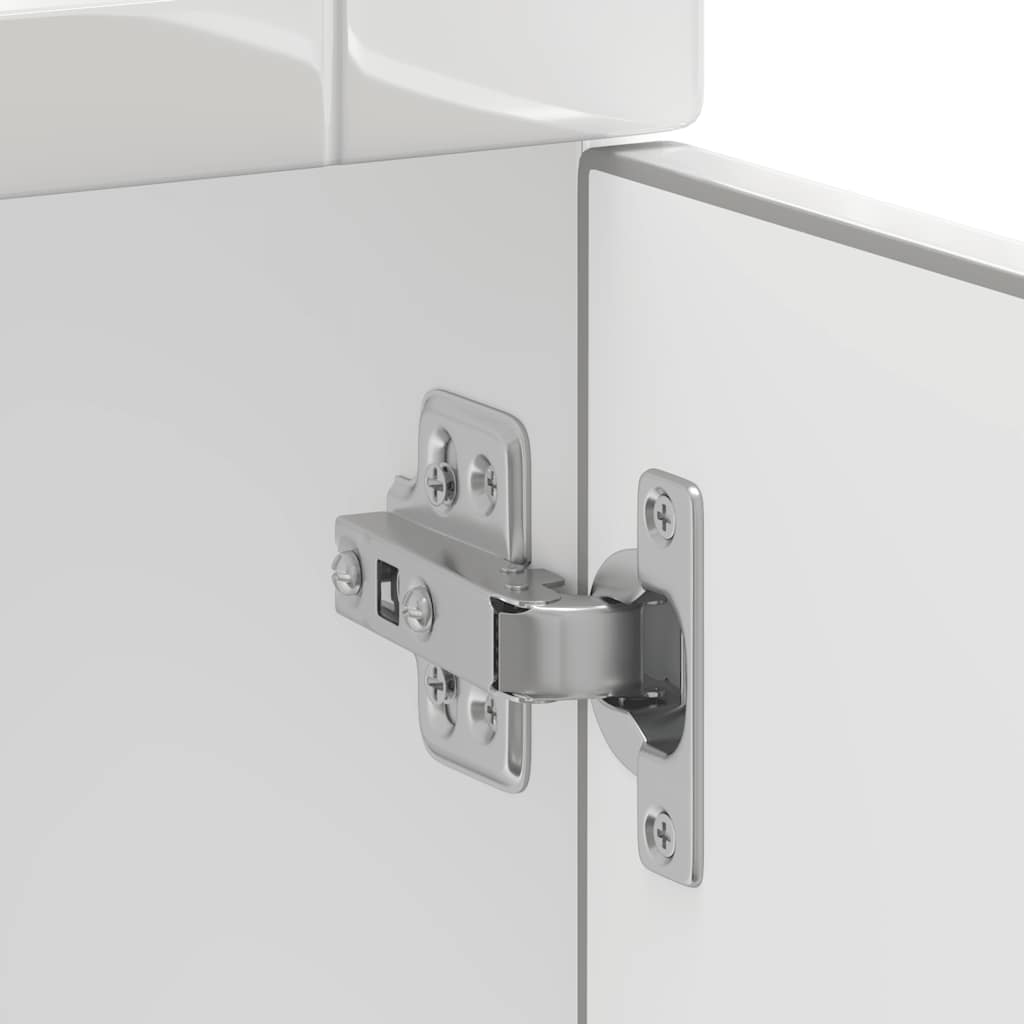 Kitchen Base Cabinet "Porto" High Gloss White Engineered Wood