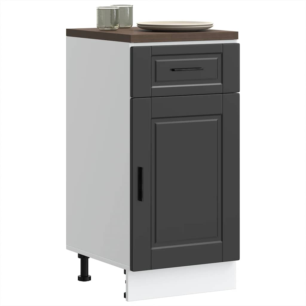 Kitchen Base Cabinet聽"Porto" Black Engineered Wood