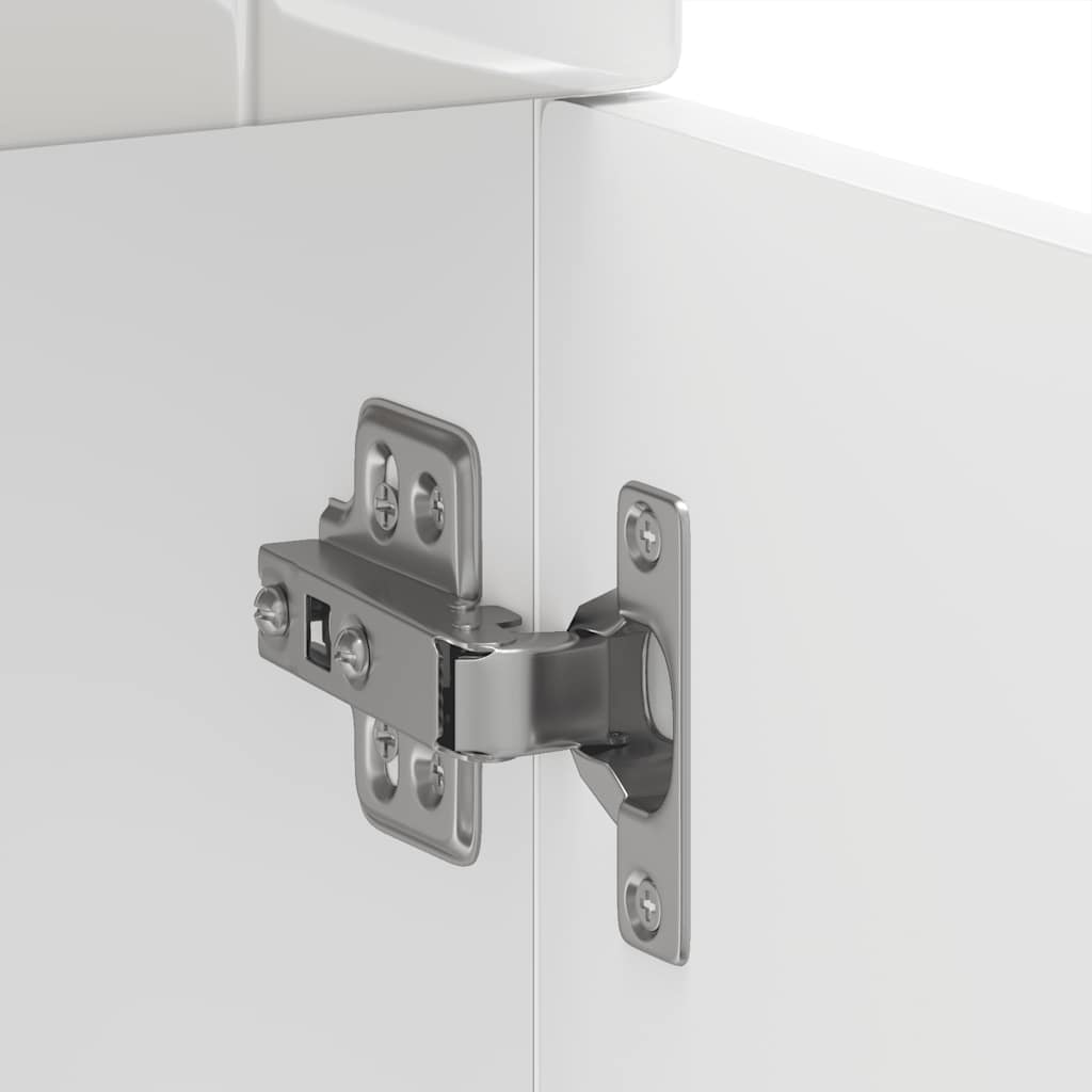 Kitchen Base Cabinet "Porto" High Gloss White Engineered Wood