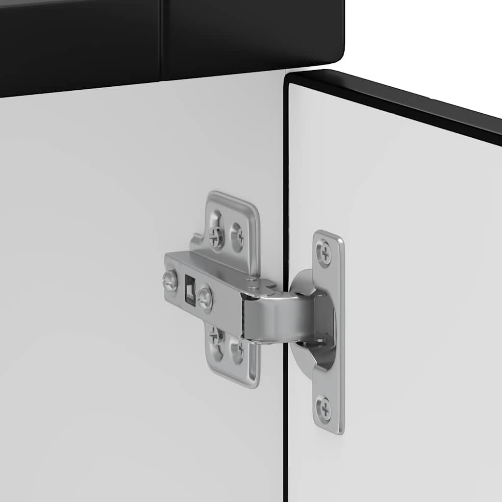 Kitchen Base Cabinet "Porto" Black Engineered Wood