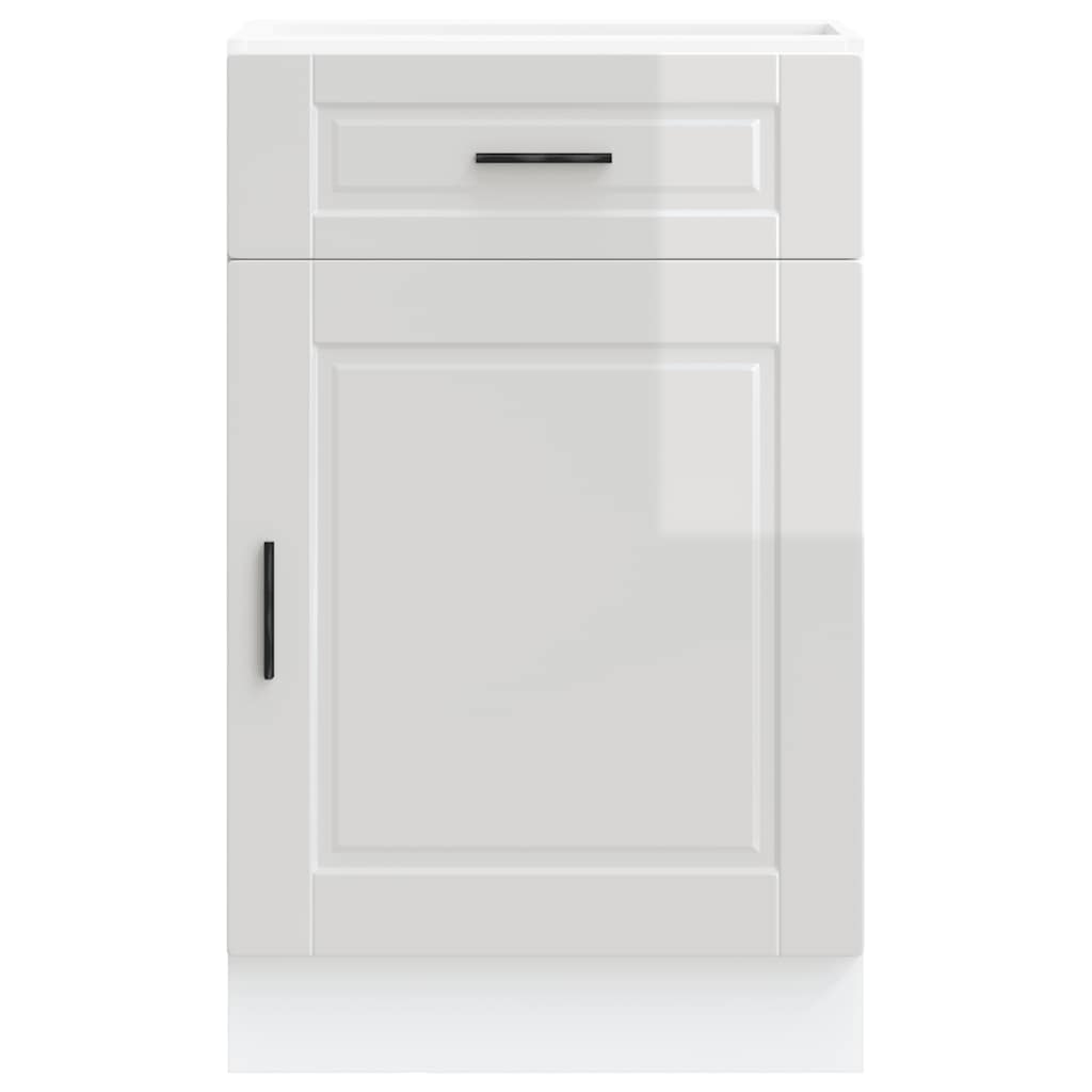 Kitchen Base Cabinet聽"Porto" High Gloss White Engineered Wood