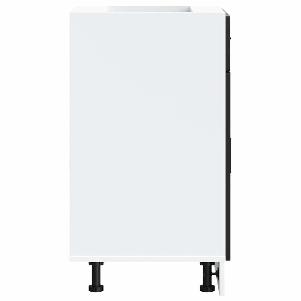 Kitchen Base Cabinet "Porto" Black Engineered Wood