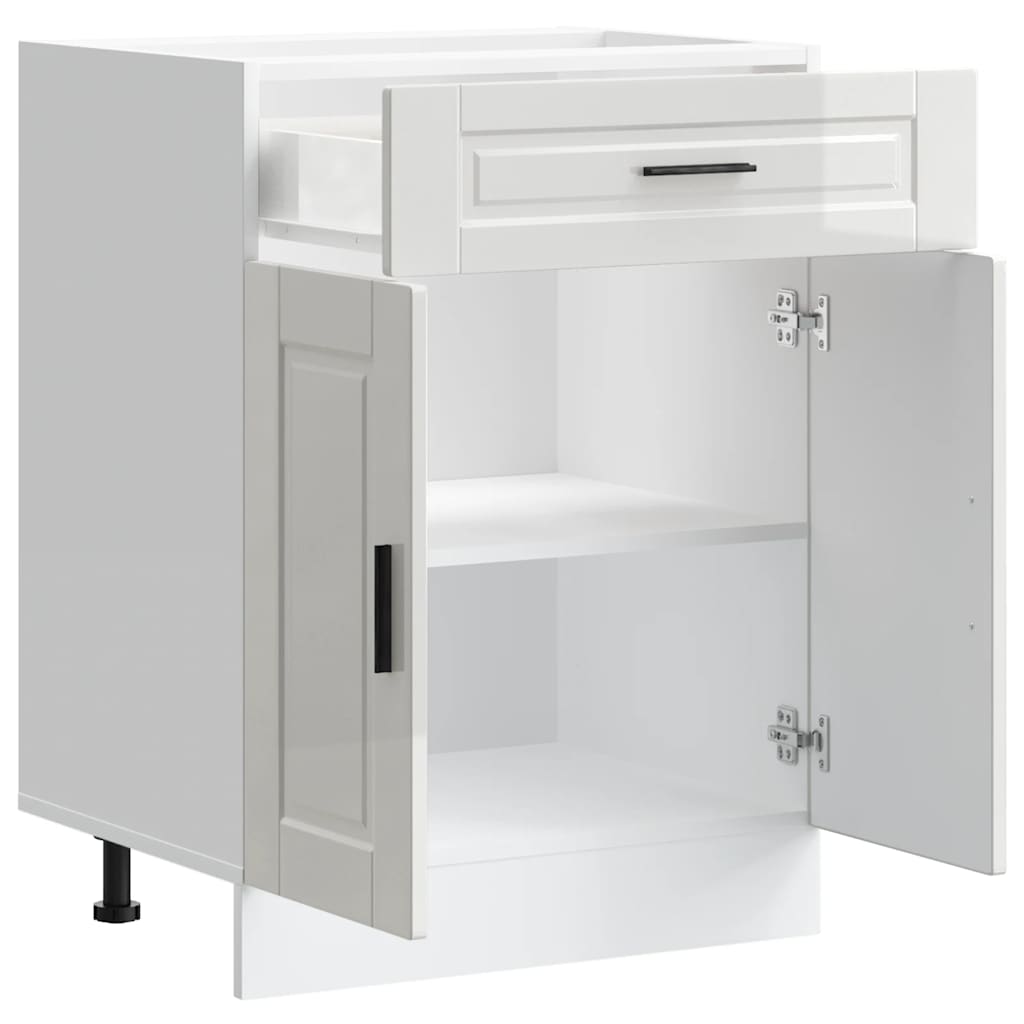 Kitchen Base Cabinet聽"Porto" High Gloss White Engineered Wood