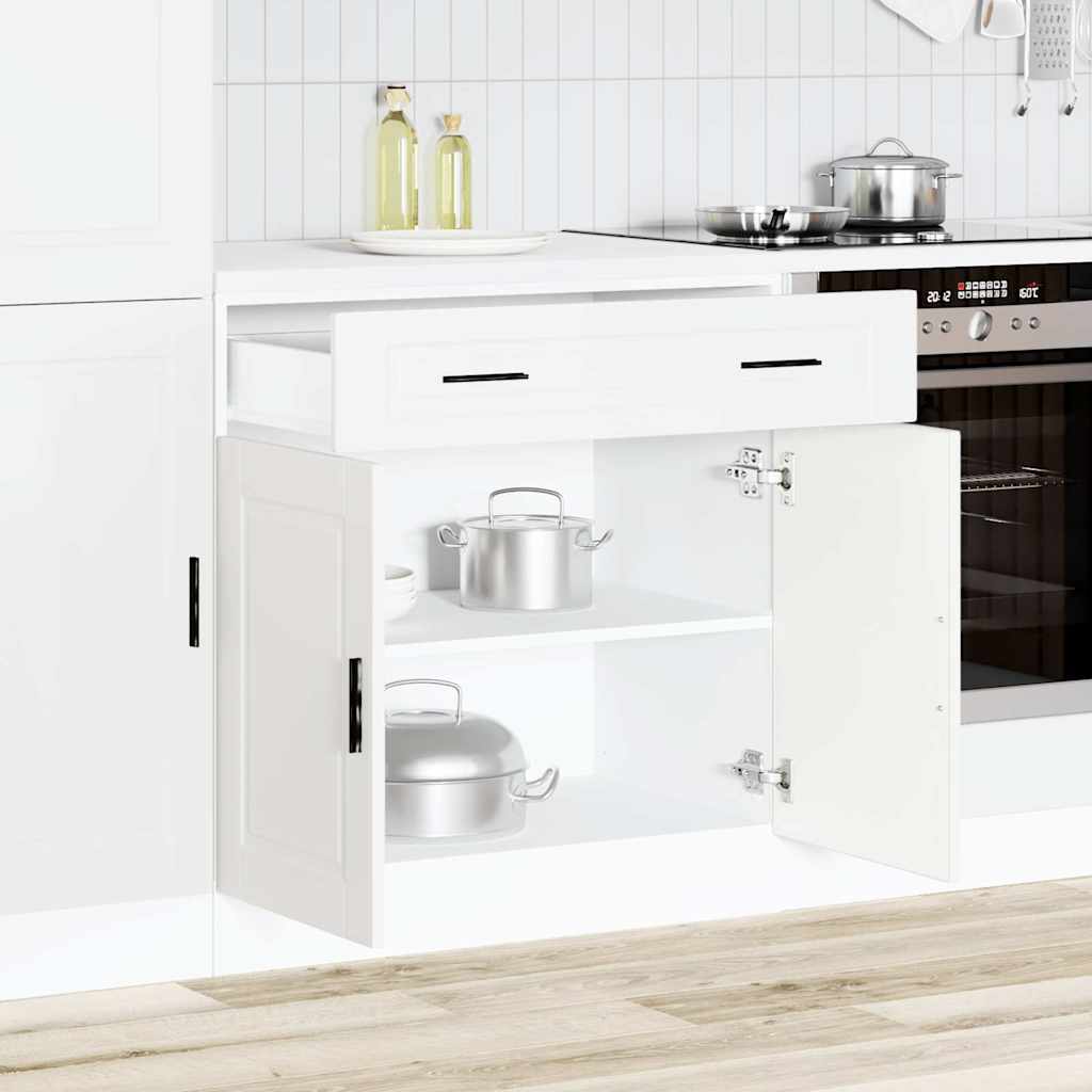 Kitchen Base Cabinet?Porto White Engineered Wood