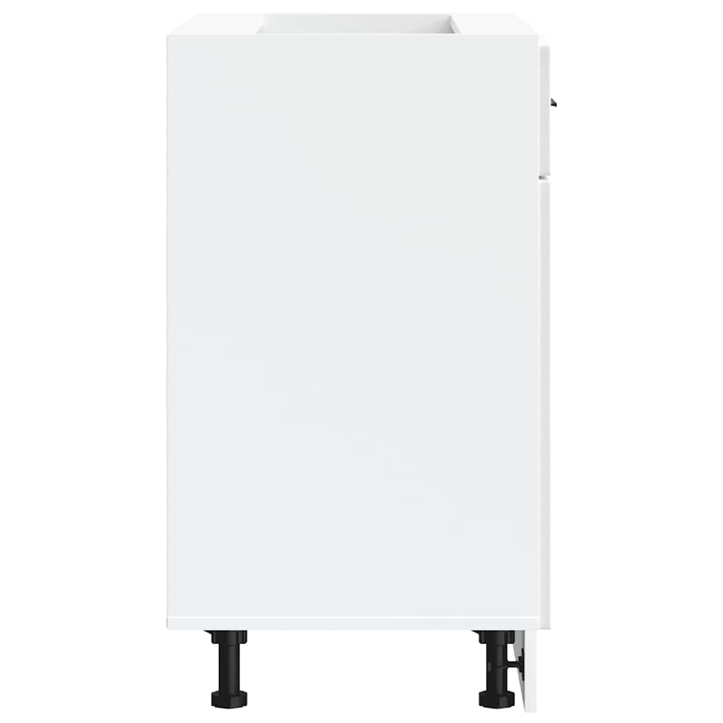 Kitchen Base Cabinet "Porto" High Gloss White Engineered Wood