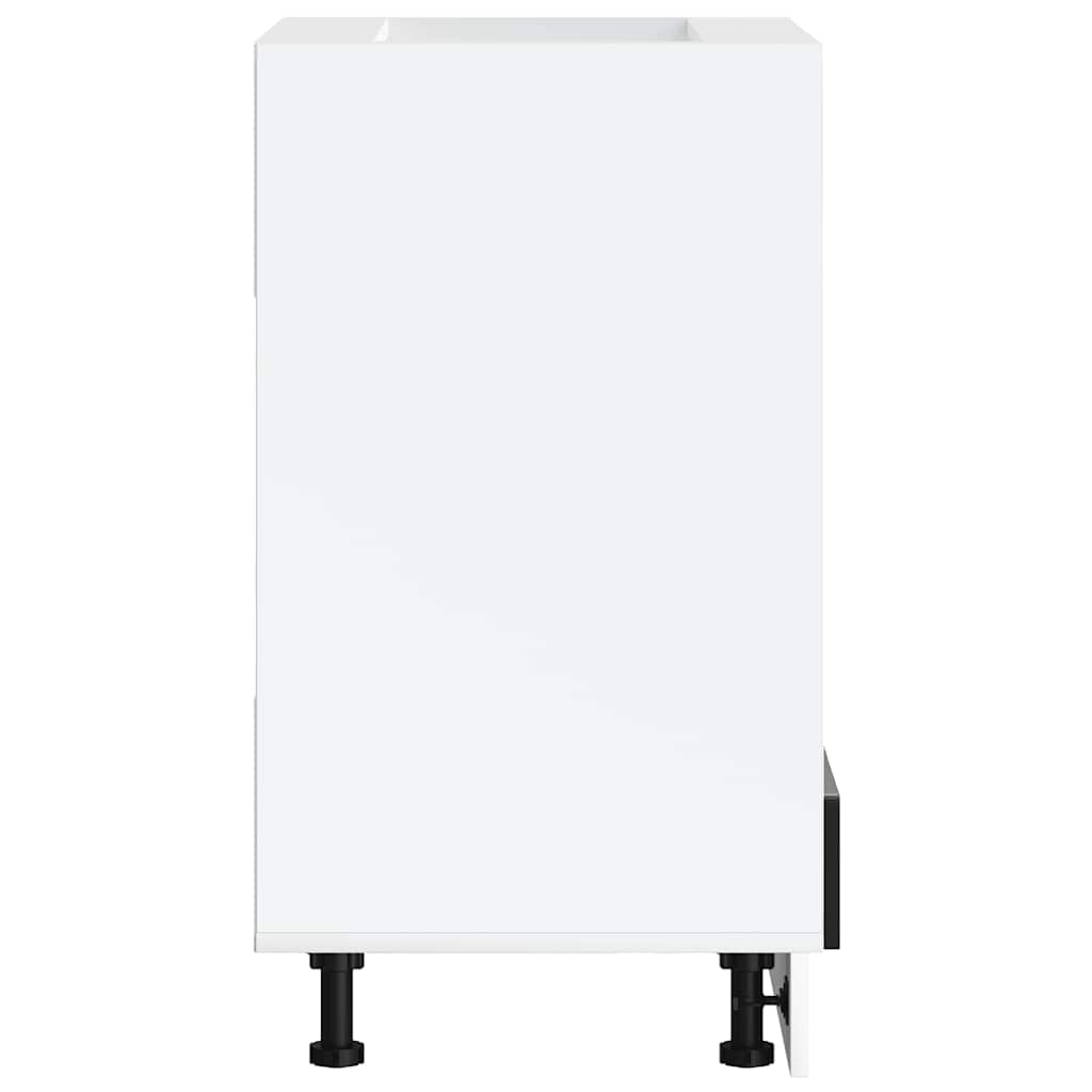 Oven Cabinet "Porto" Black Engineered Wood