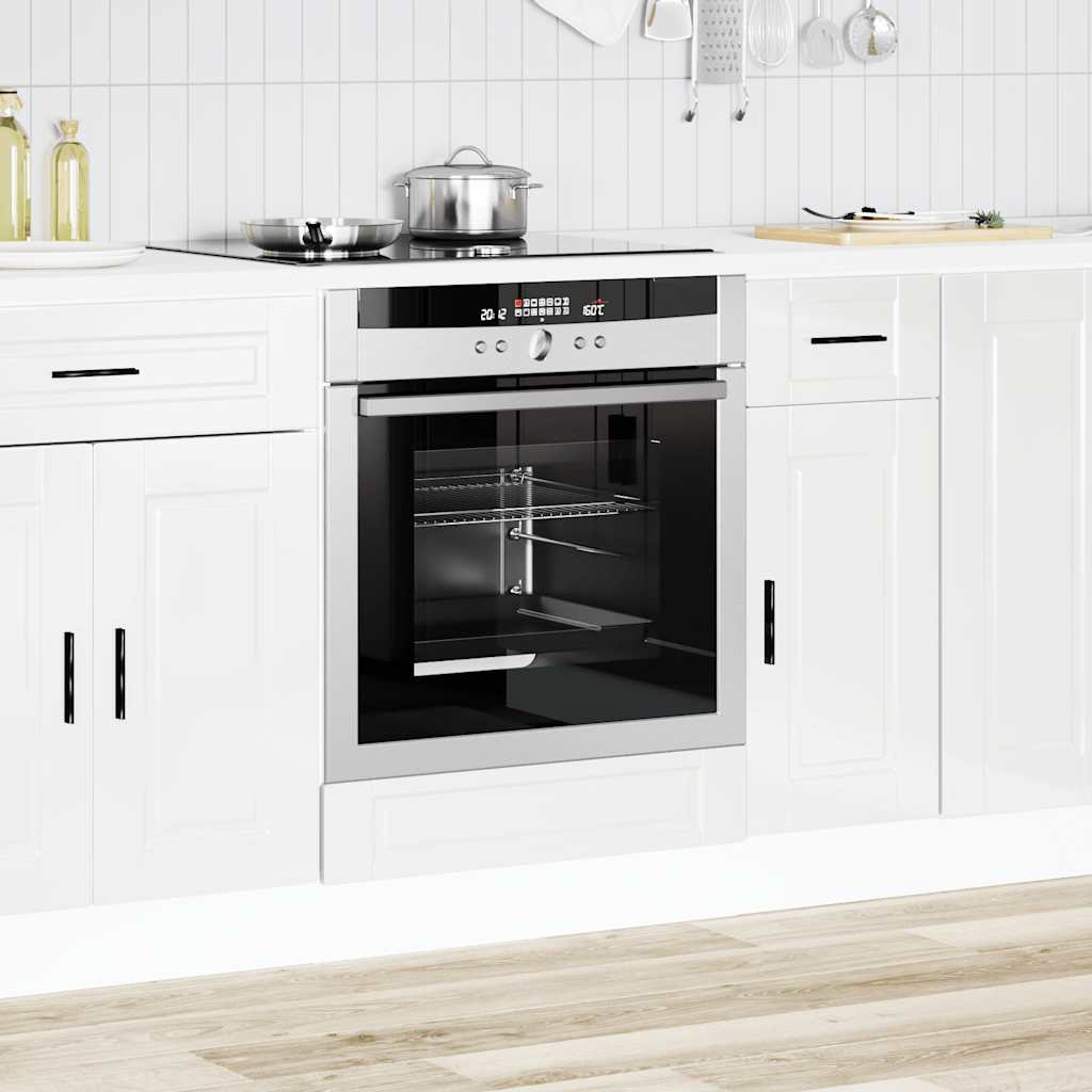 Oven Cabinet?"Porto" High Gloss White Engineered Wood