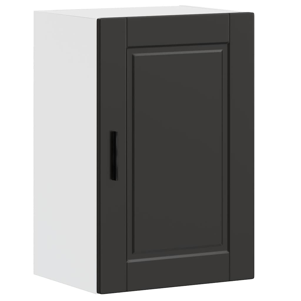 Kitchen Wall Cabinet "Porto" Black Engineered Wood