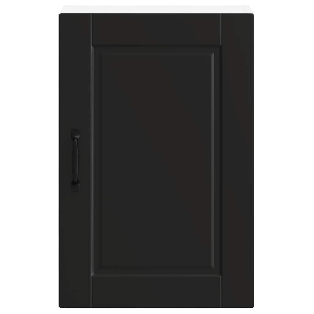 Kitchen Wall Cabinet "Porto" Black Engineered Wood