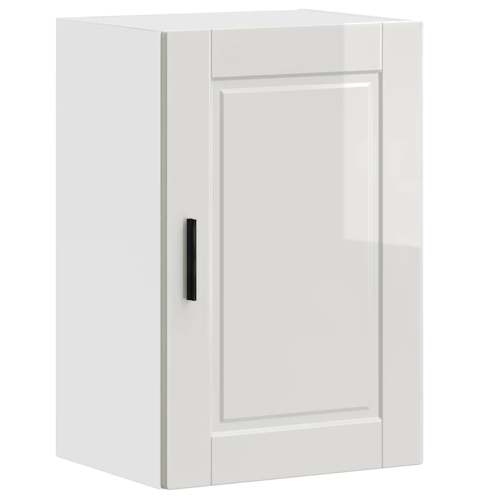 Kitchen Wall Cabinet?"Porto" High Gloss White Engineered Wood