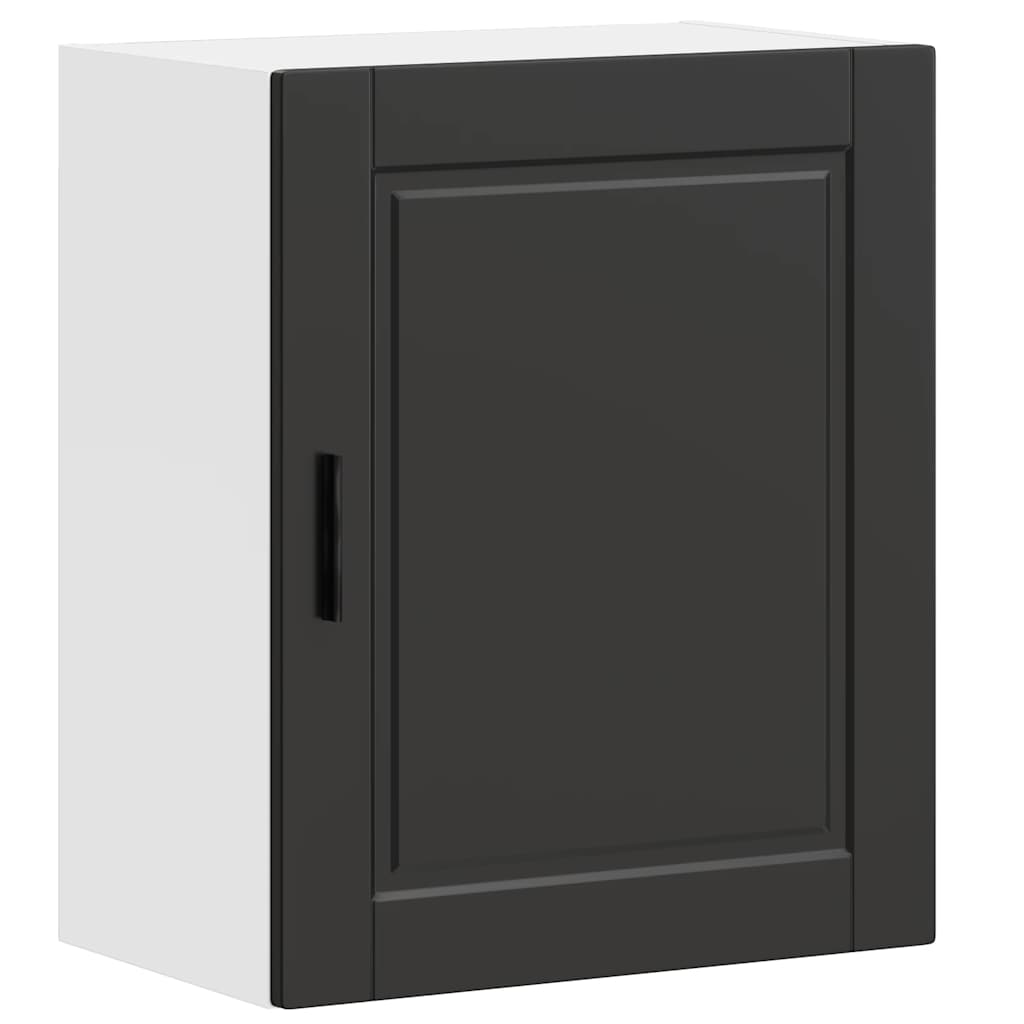 Kitchen Wall Cabinet "Porto" Black Engineered Wood