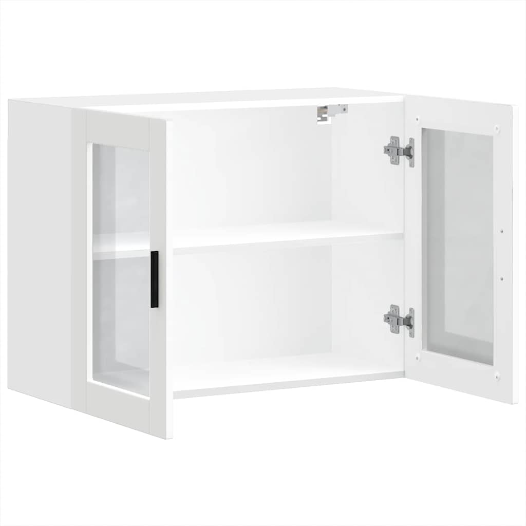 Kitchen Wall Cabinet with Glass Door "Porto" White