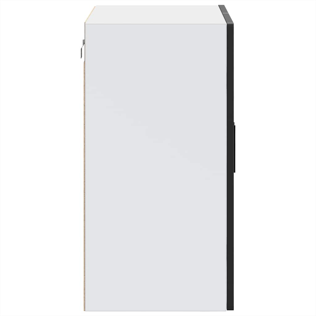 Kitchen Wall Cabinet with Glass Door "Porto" Black