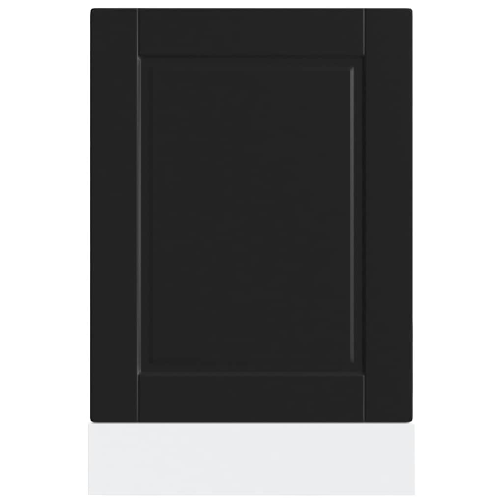 Dishwasher Panel "Porto" Black 45x1,5x67 cm Engineered Wood