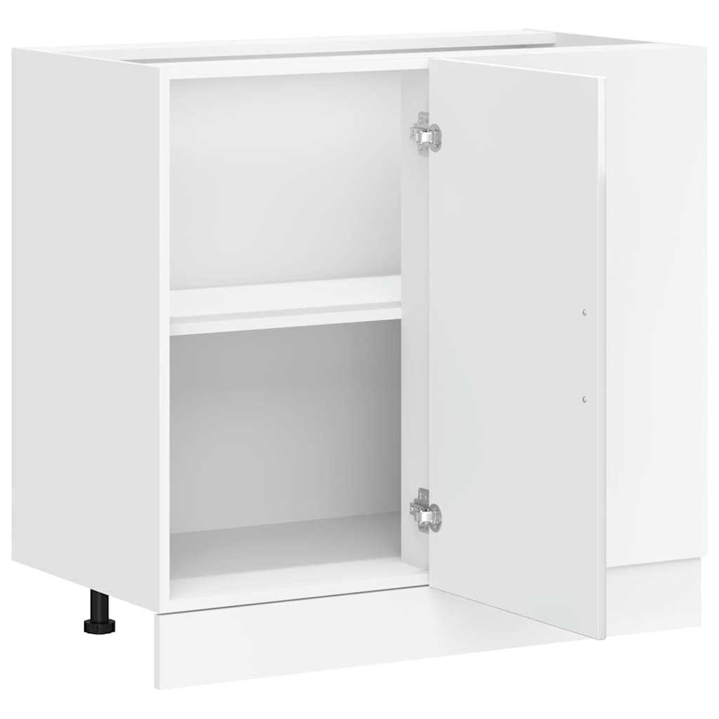 Kitchen Base Cabinet "Lucca" High Gloss White Engineered Wood