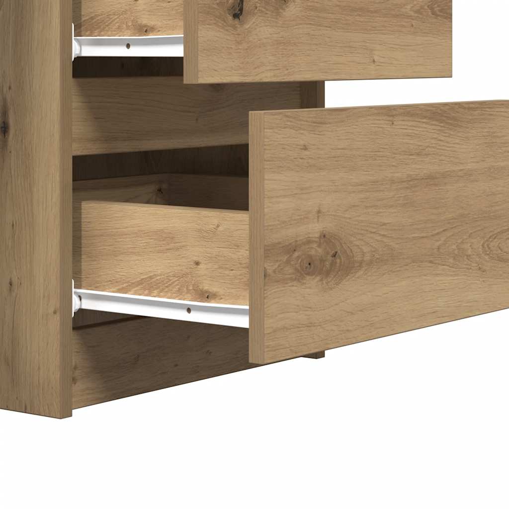 Writing Desk Artisan Oak 140x50x77 cm Engineered Wood