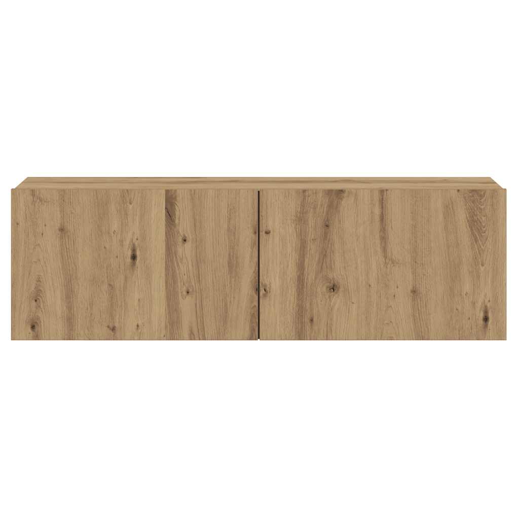 Wall Mounted TV Cabinet Artisan Oak 80x30x30 cm Engineered Wood