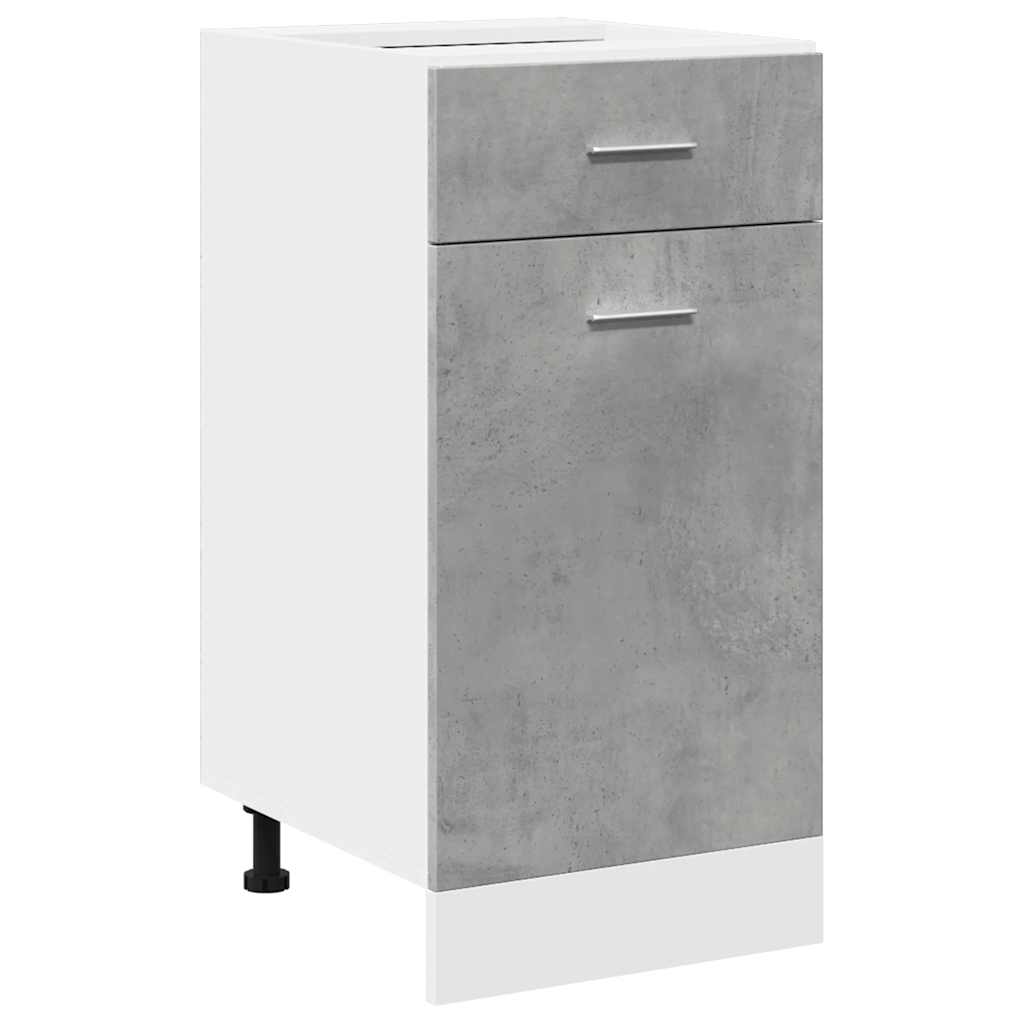 Drawer Bottom Cabinet Lyon Concrete Grey 40x46x81.5 cm Engineered Wood