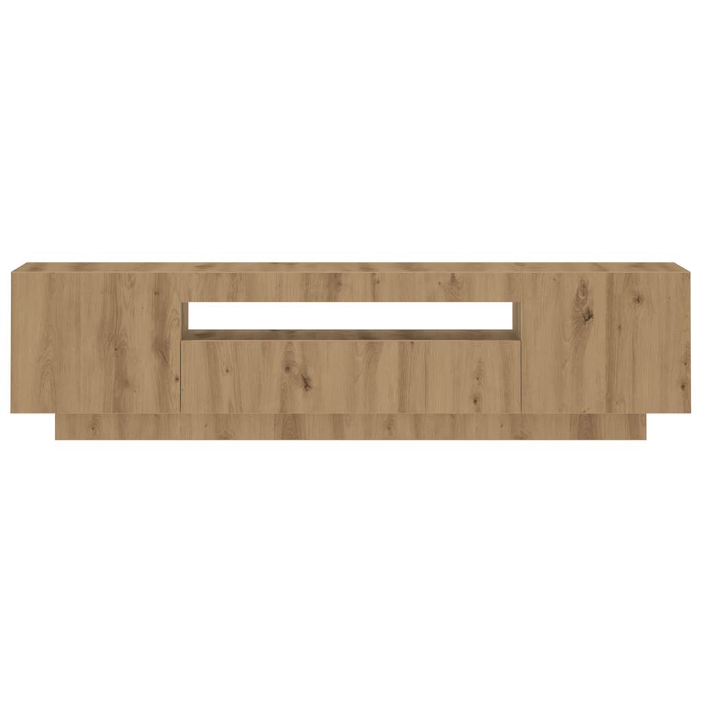 TV Cabinet with LED Lights Artisian Oak 160x35x40 cm