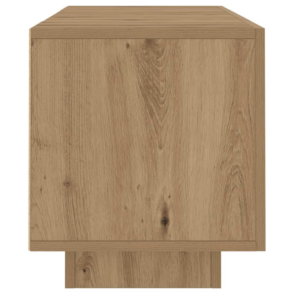 TV Cabinet with LED Lights Artisian Oak 160x35x40 cm